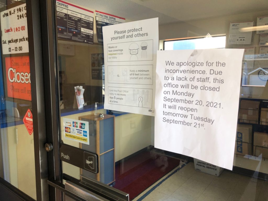 Oops. Just days after assurances from officials, Yachats Post Office closed  again Monday because of staffing issues • 