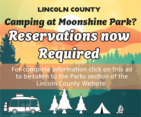 Lincoln County Parks and Recreation Camping Reservations at Moonshine Park