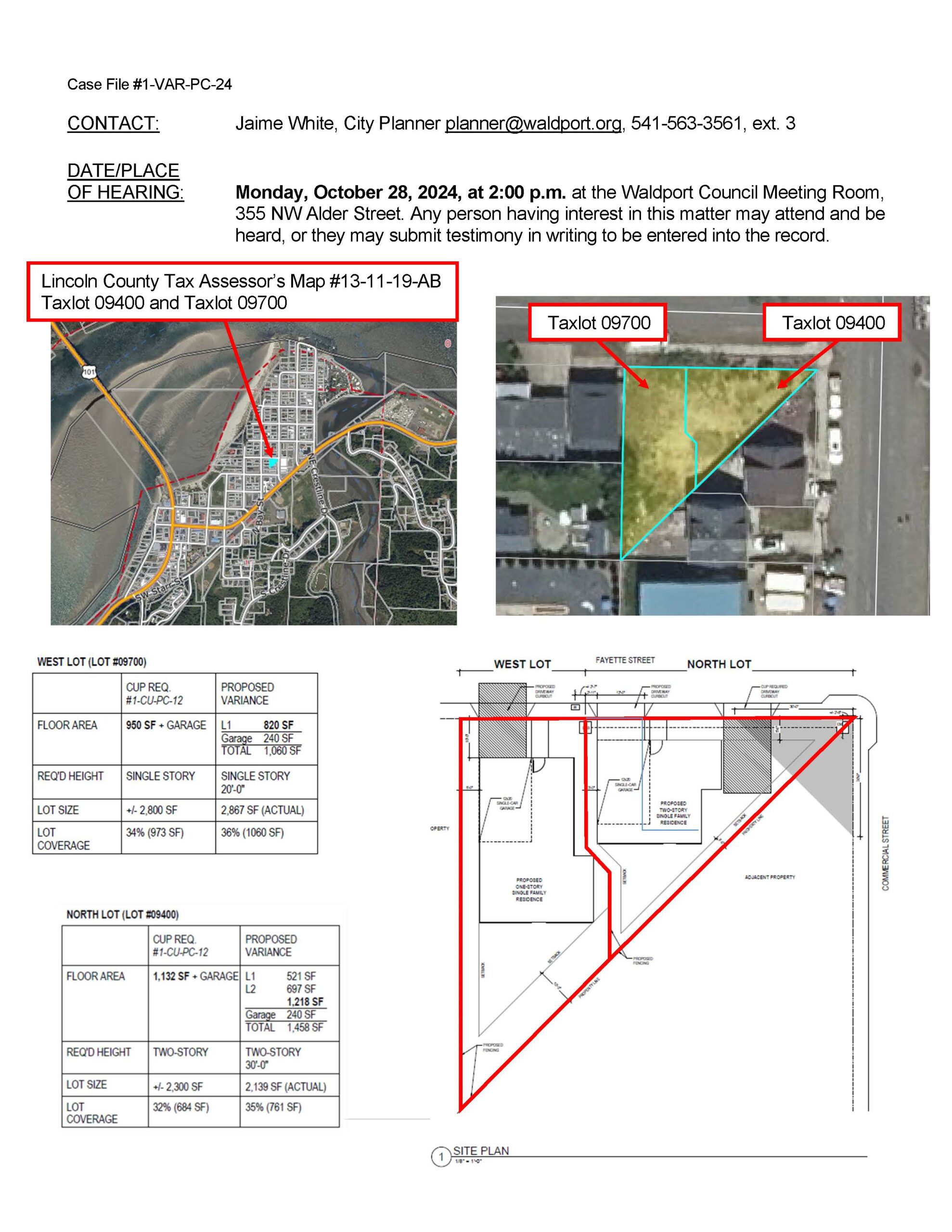 City of Waldport Notice of Public Hearing