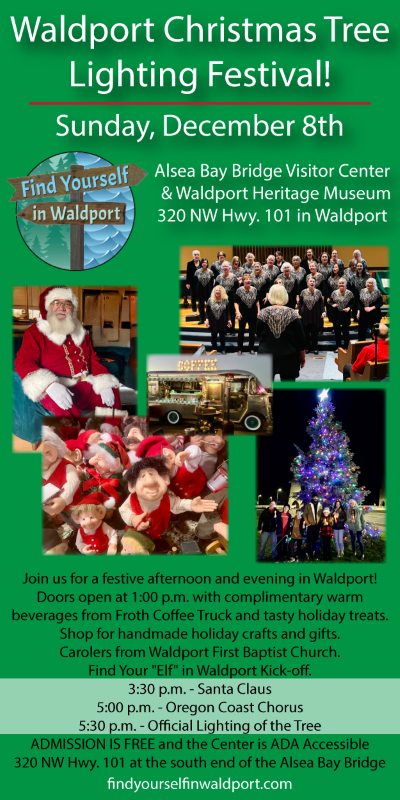 Waldport Chamber of Commerce Christmas Tree Lighting Festival Waldport Oregon