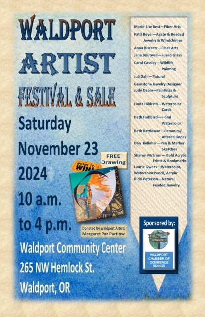 Waldport Artist Festival and Sale Waldport Community Center Waldport Oregon